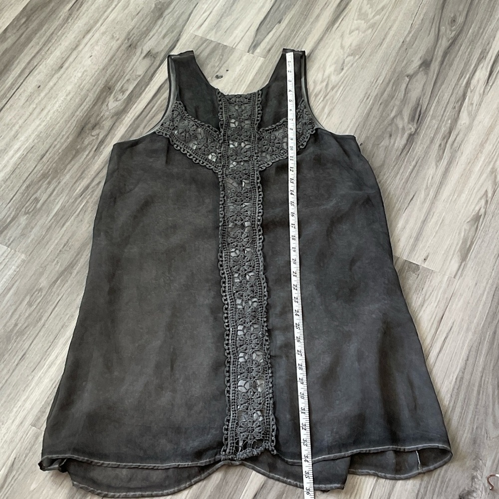 Altar'd State Gray Sleeveless Lace Mini Dress size L - Picture 11 of 11